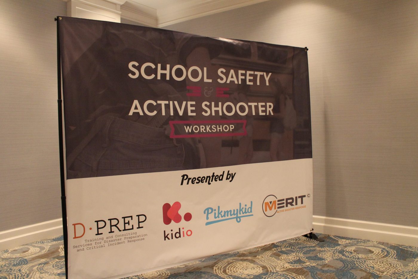 Banner for DPrep and PikMyKid school safety workshop