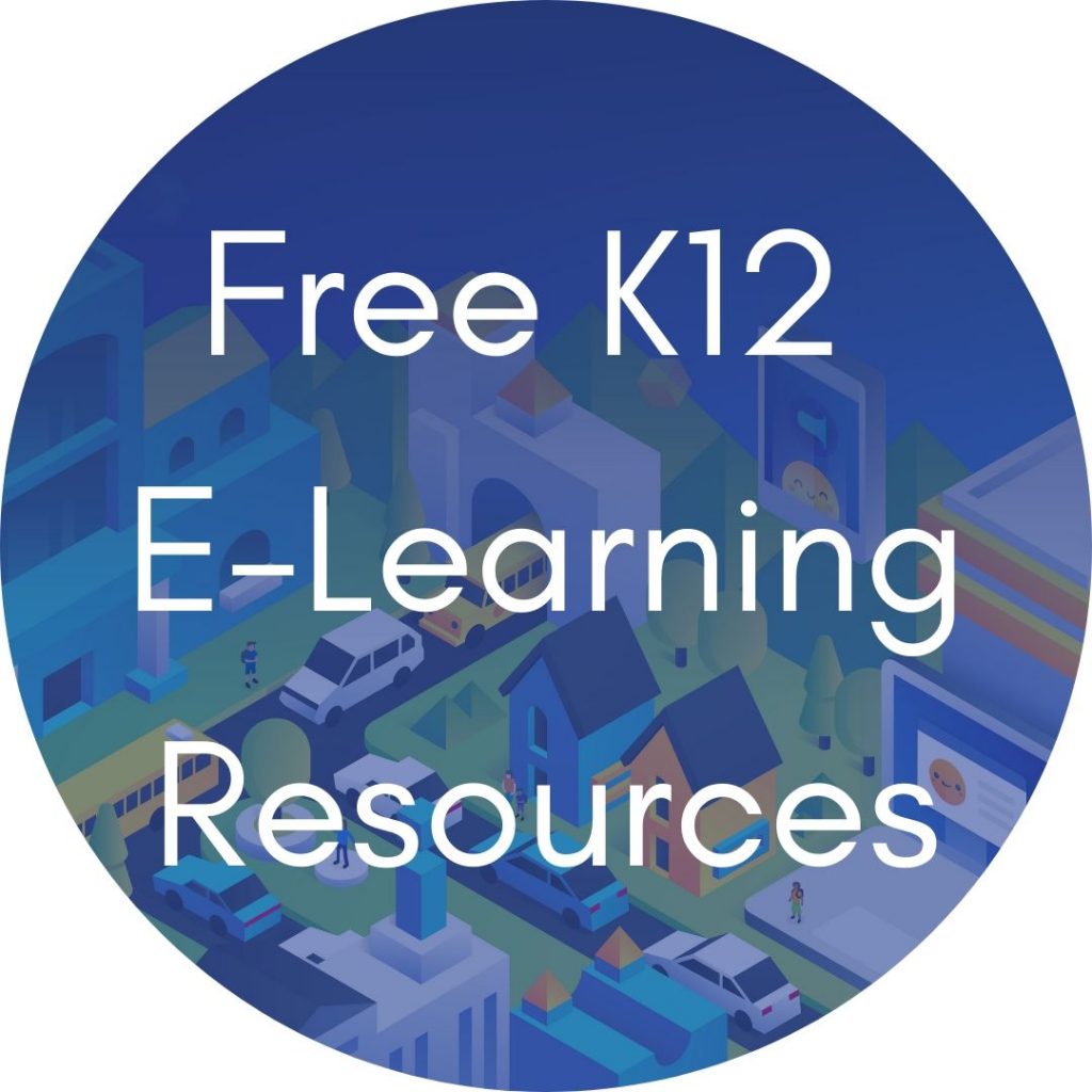 free k12 distance learning resources graphic