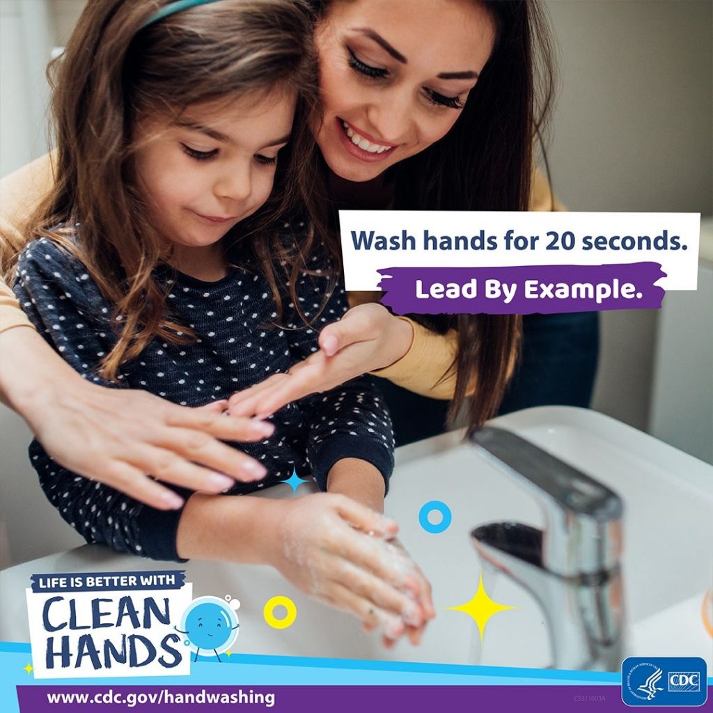 wash hands graphic from the cdc for daycare