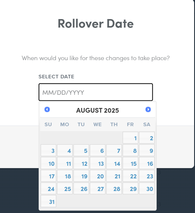 student rollover