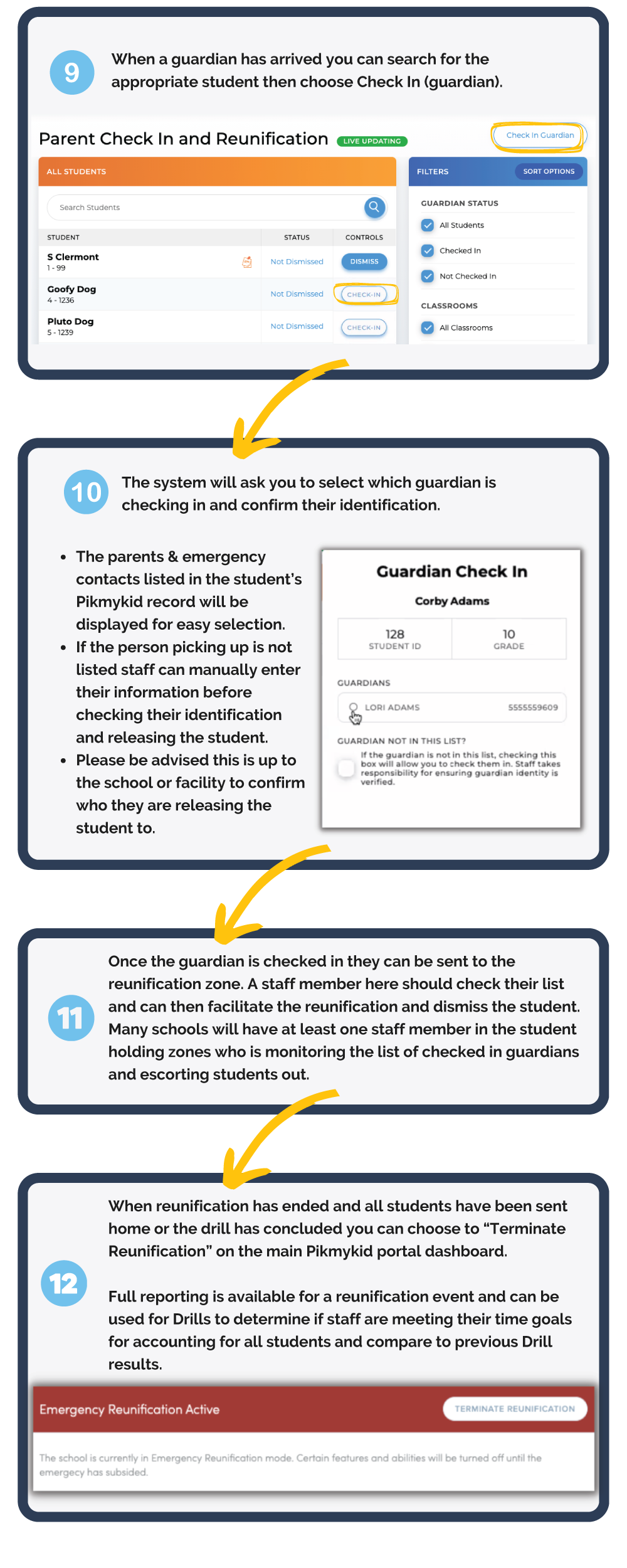 Emergency Reunification Instructions