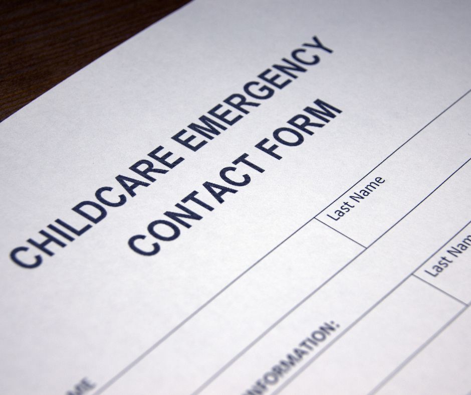 childcare emergency contact form