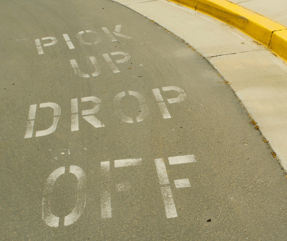School pick up and drop off zone