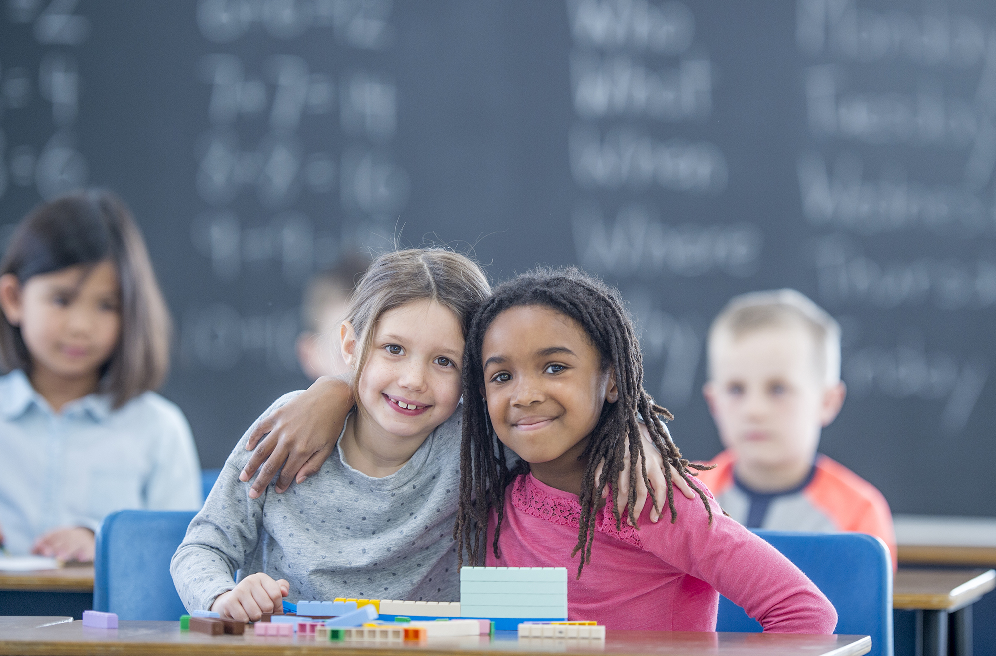 Friends Together in Class