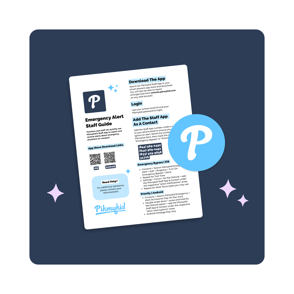 pikmykid emergency alert staff guide