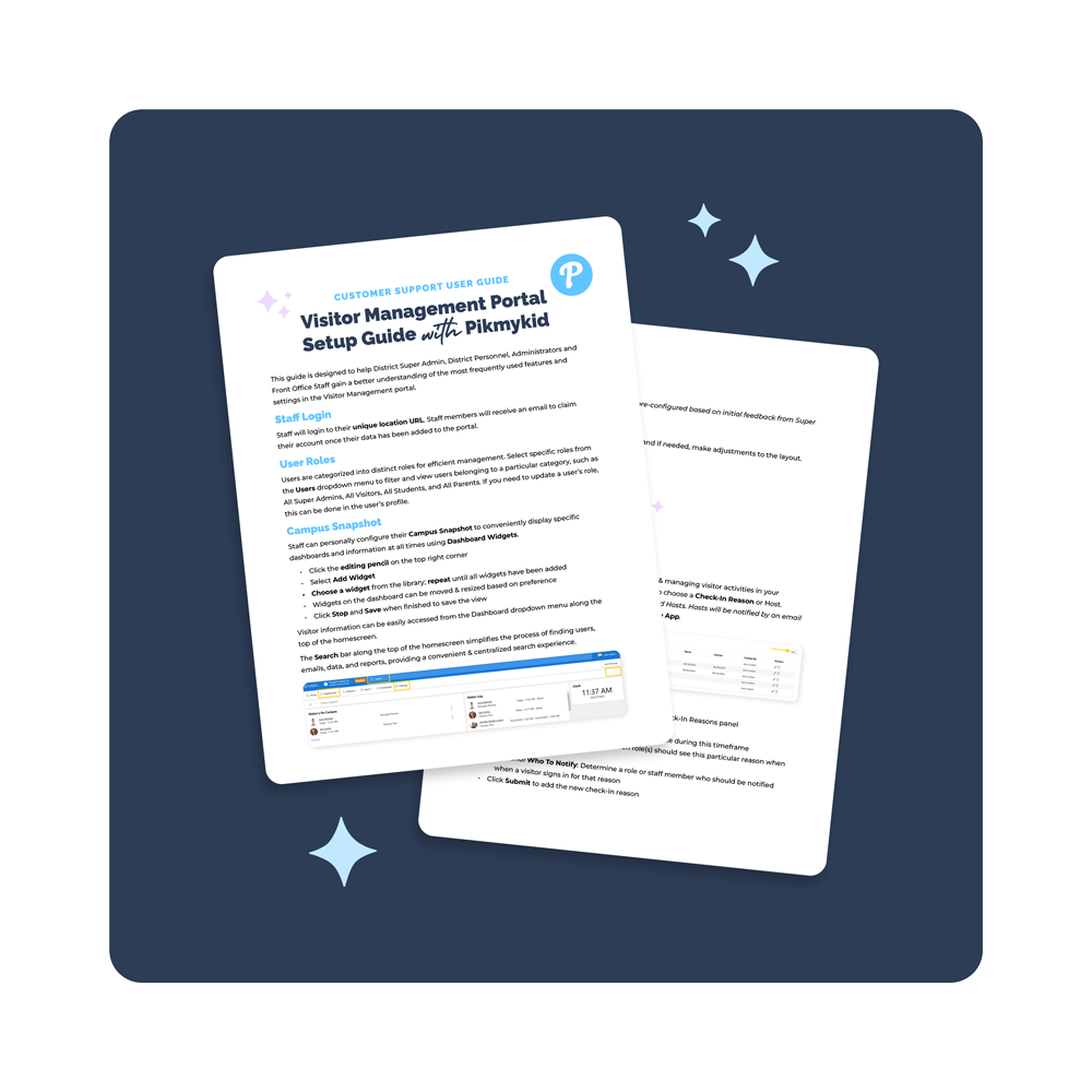 visitor management portal setup guide