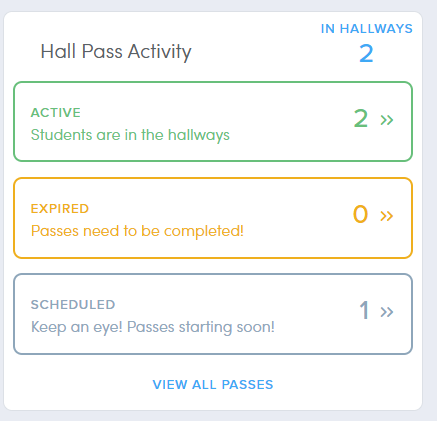hall pass activity