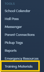 school training materials