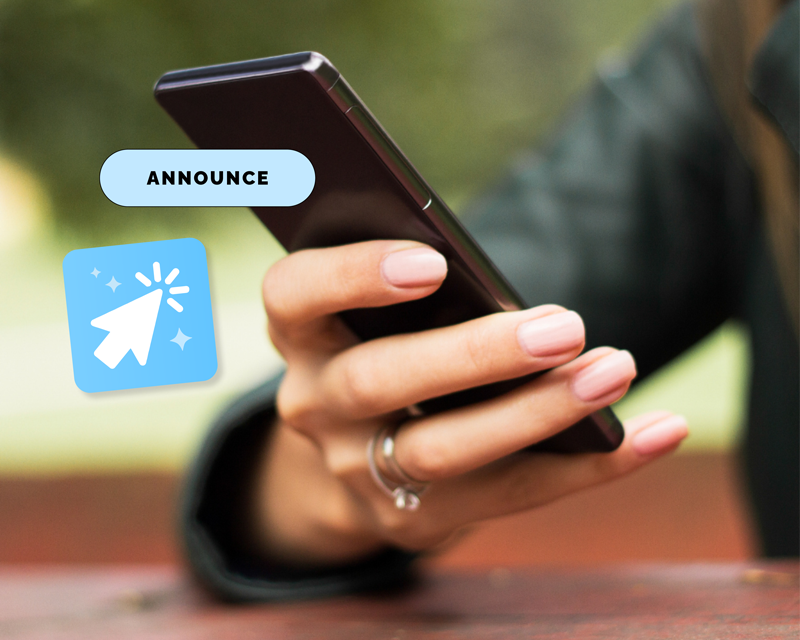 parent using pikmykid parent app to announce