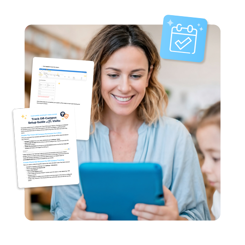 Staff using Visitu guide