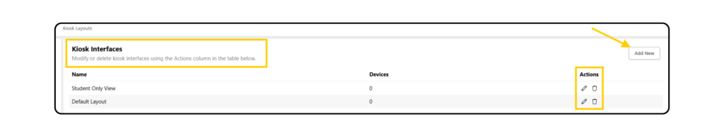 Creating A New Kiosk Layout