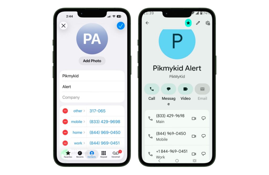Adding Pikmykid Alert Contacts