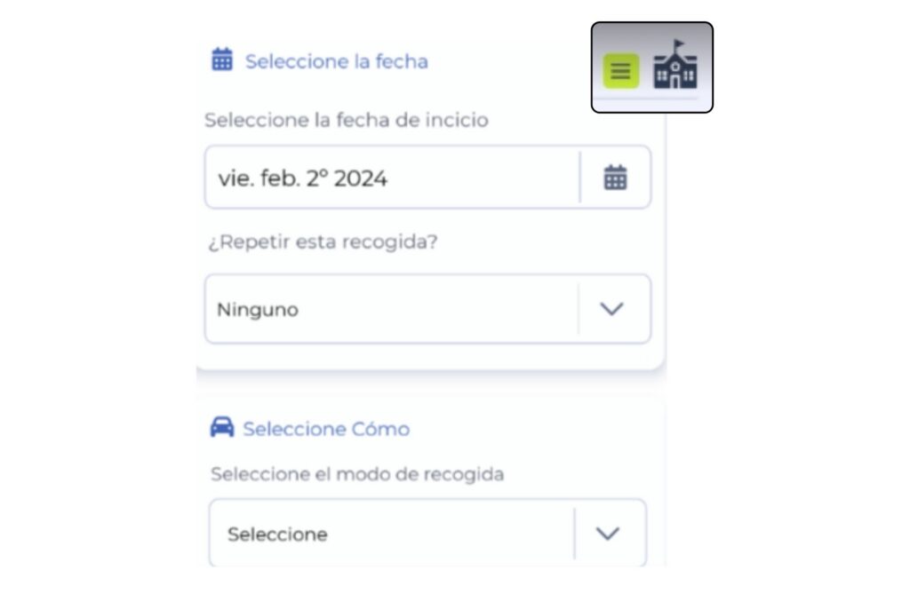 Schedule pickup changes