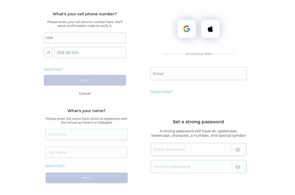 Register for the Parent App