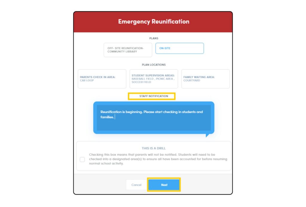 Emergency Reunification