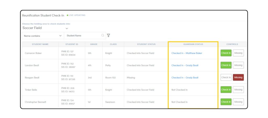 Reunification Check-In