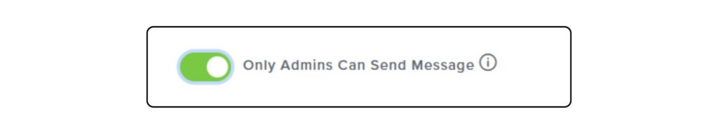Only Admin Can Send Message